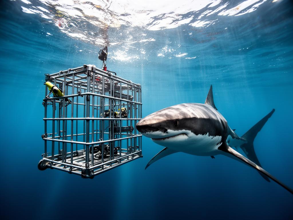 Shark cage diving in South Africa