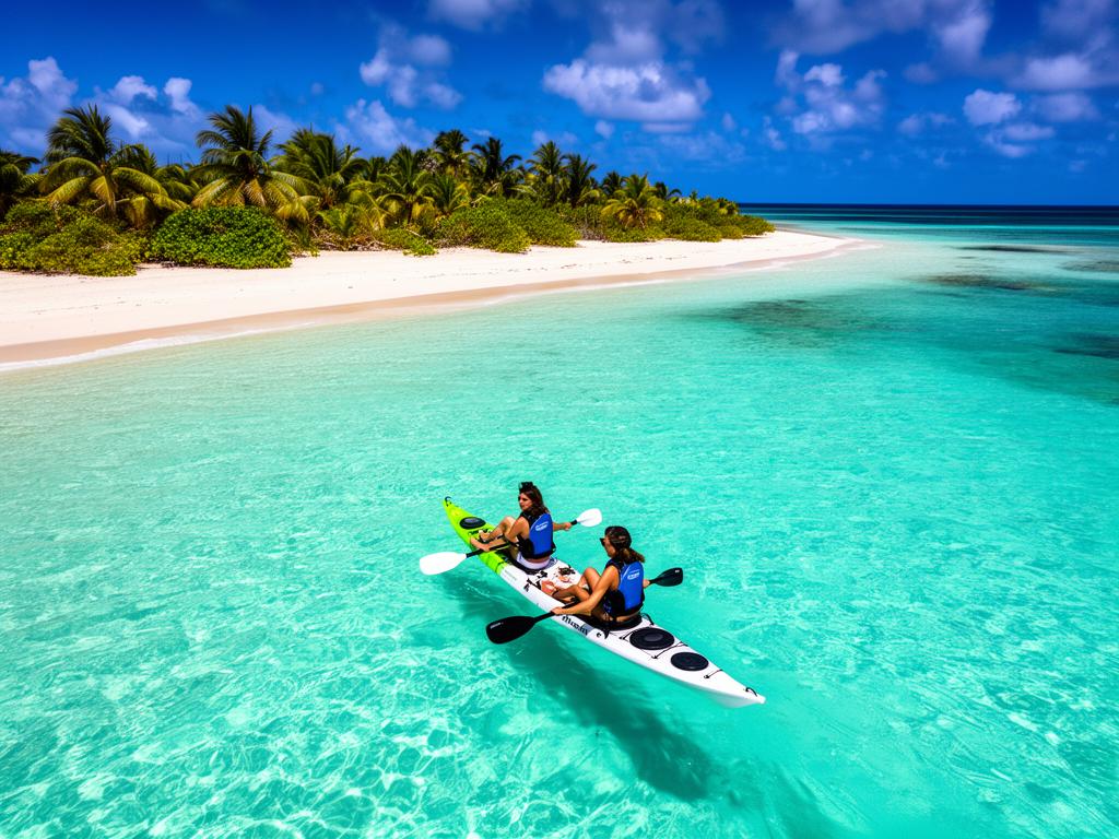 Watersports and kayaking in tropical African waters