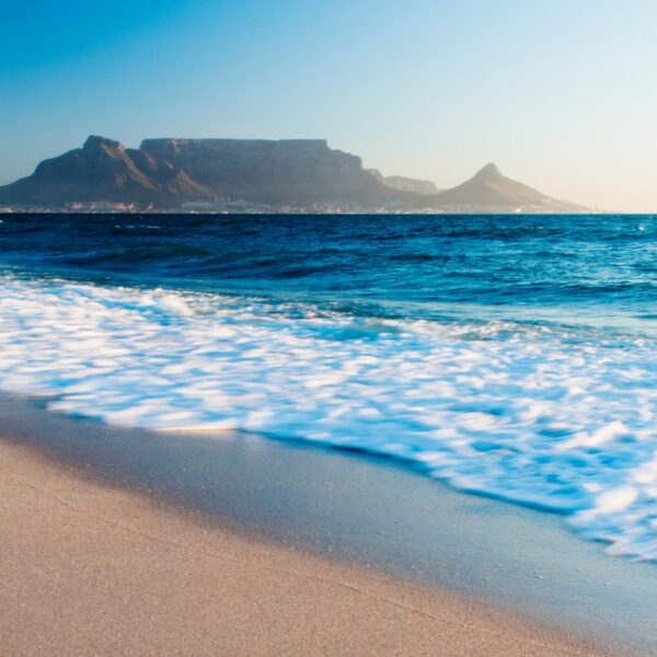 Cape Town Table Mountain from Beach