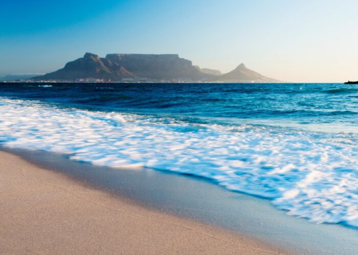 Cape Town Table Mountain from Beach