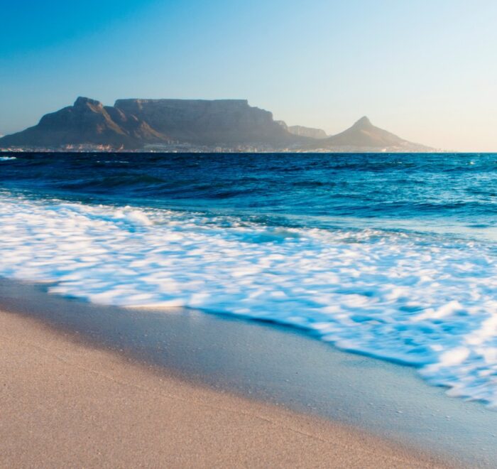 Cape Town Table Mountain from Beach