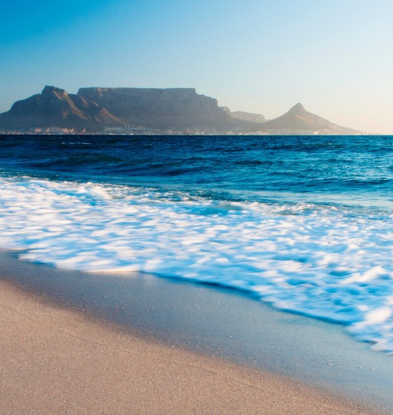 Cape Town Table Mountain from Beach